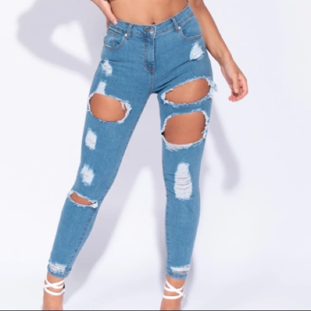 Multi Extreme Rip Jeans